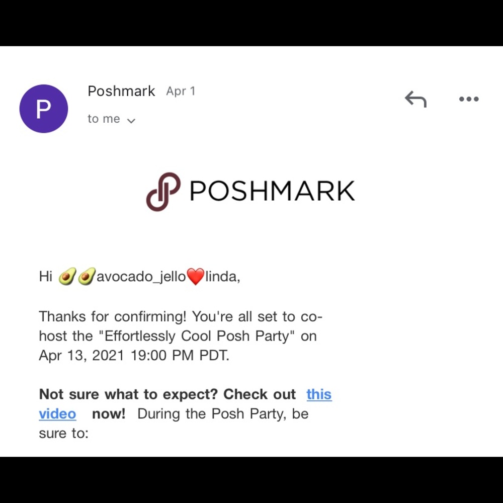 Hosting my first Posh Party 🎉 4/13/2021 19:00 PST